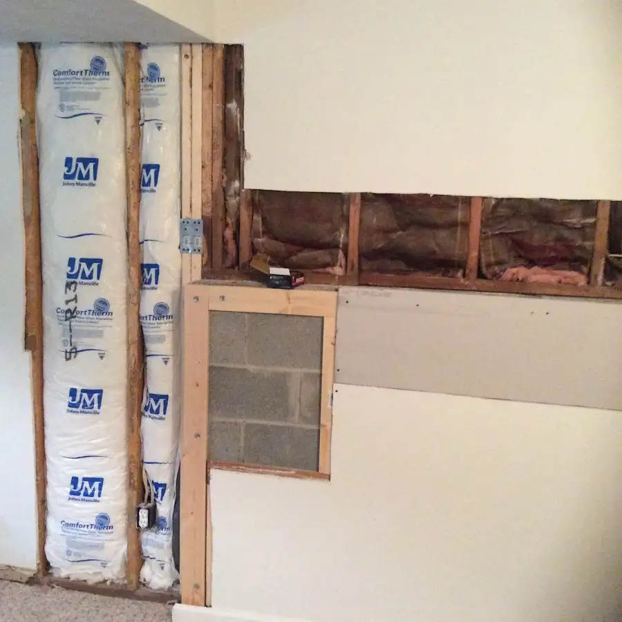 Wall insulation replacement during Structural Drying in Weston